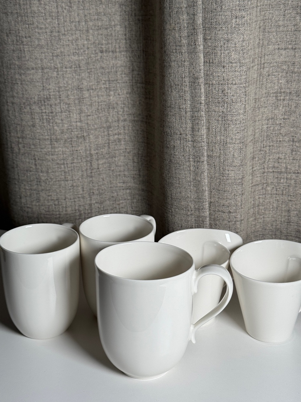 Germany Villeroy & Boch 1748 Premium Porcelain Mugs Set of 5 White
